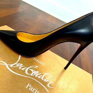 Christian Louboutins Kate 100 black. Size 37. Protective red sole. Worn twice.